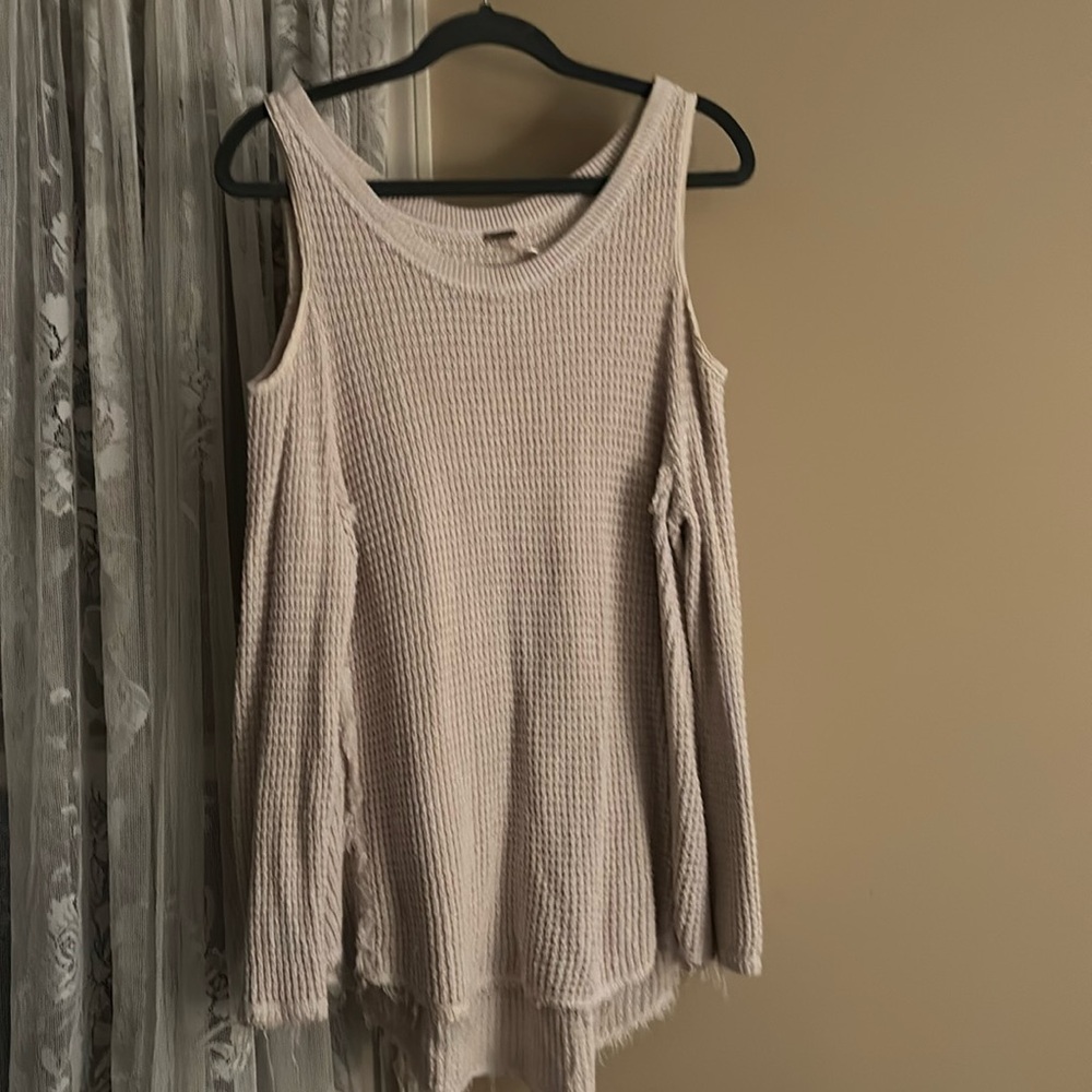 Free People cut out shoulder sweater